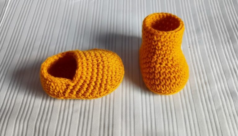Soft Crochet Baby Booties Pattern 7