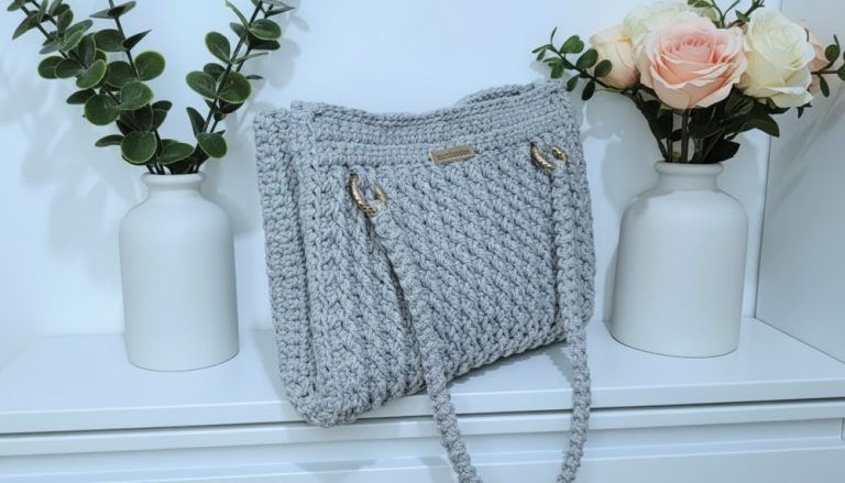 Super Crochet Ribbed Bag Pattern 9