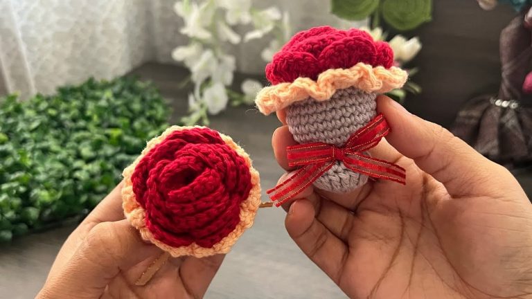 Super Crochet Rose Bouquet Pattern 8