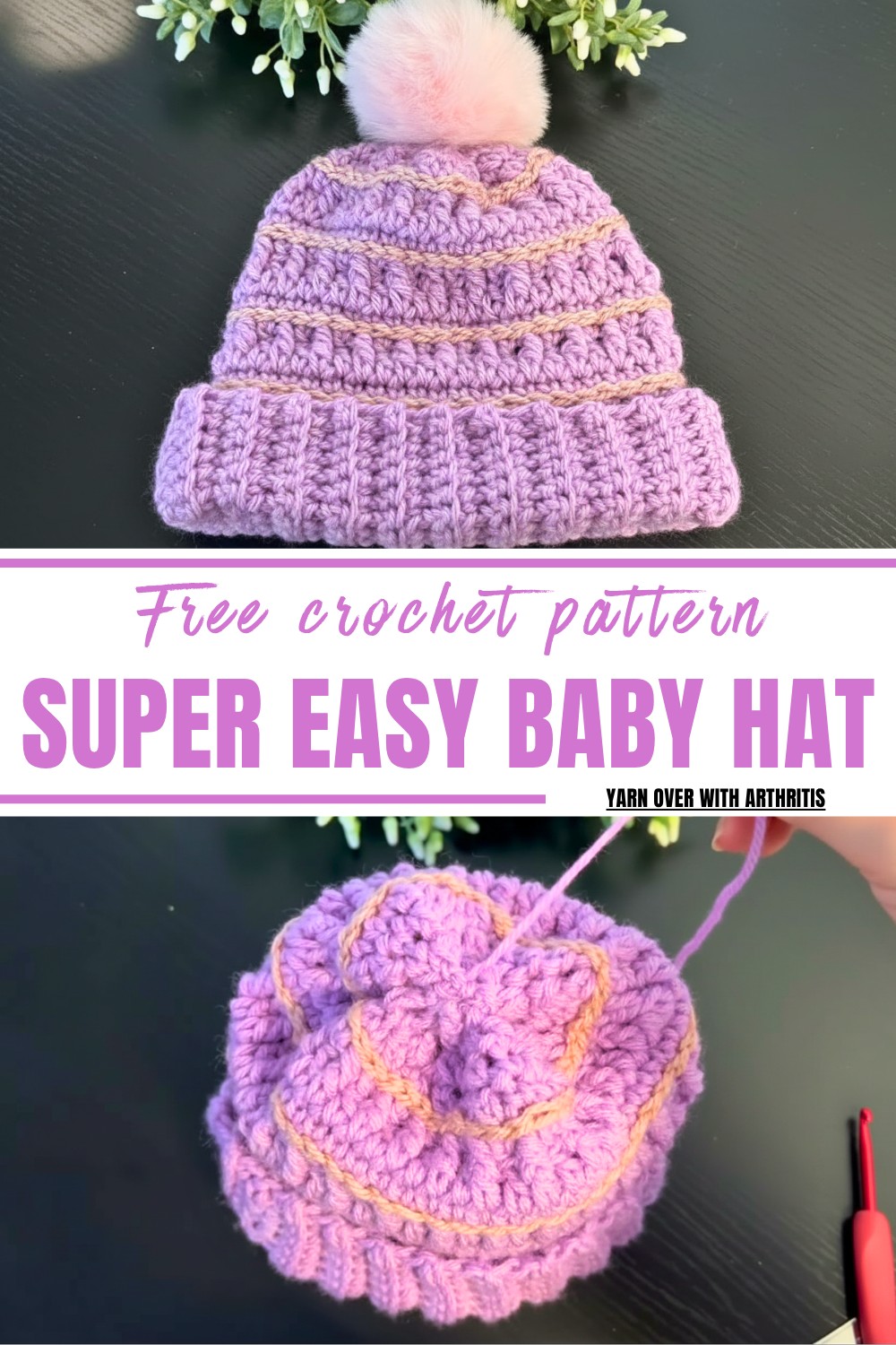Super Easy Crochet Baby Hat Pattern