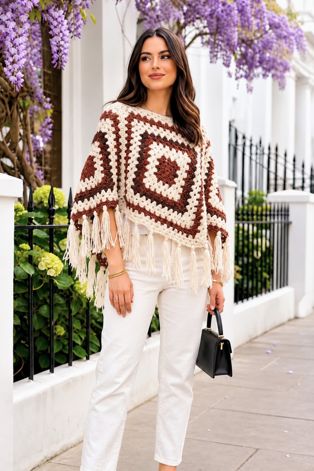Crochet Granny Poncho Pattern 1