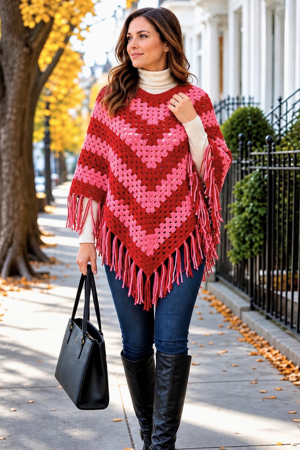Crochet Granny Poncho Pattern 8