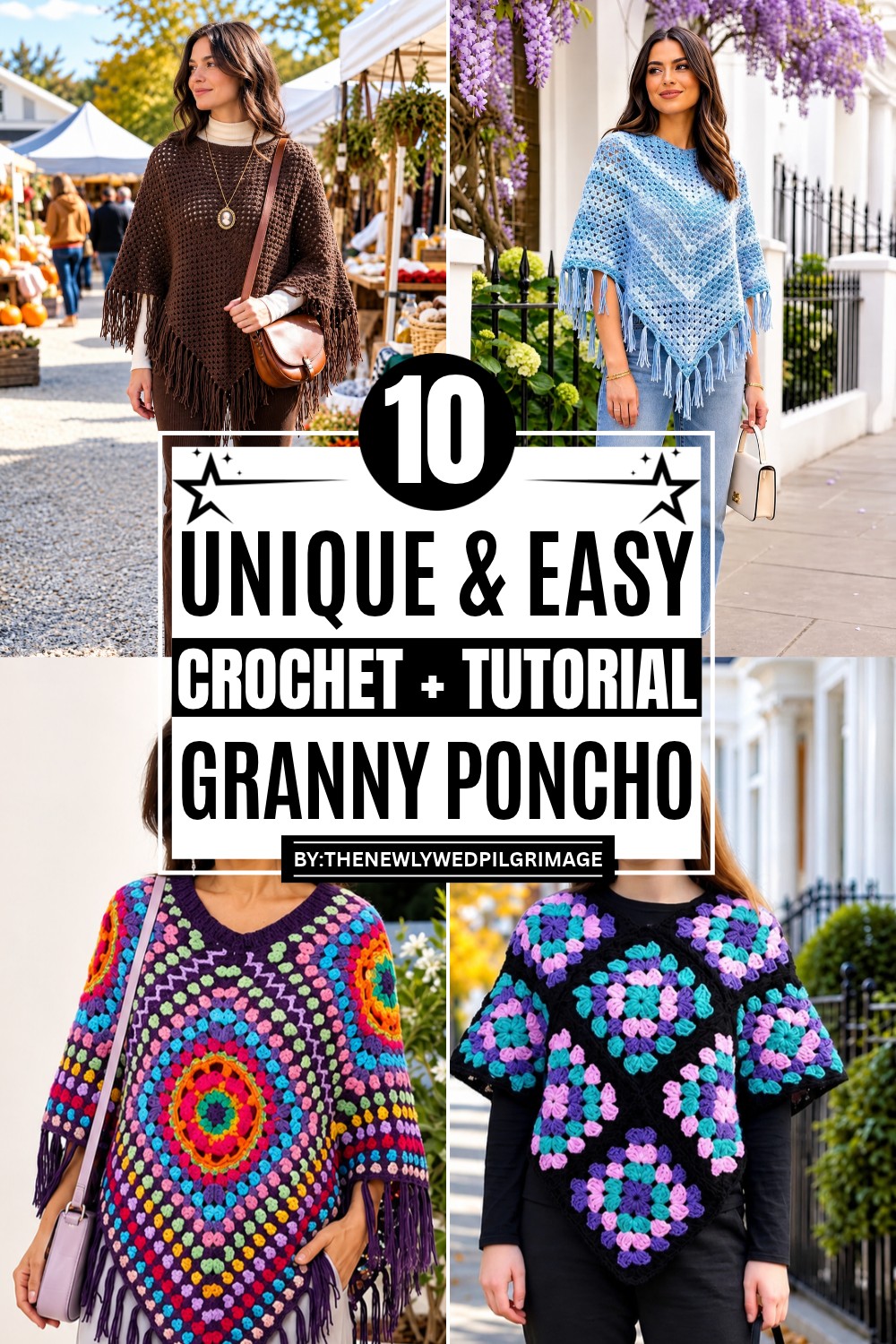 Crochet Granny Poncho Pattern